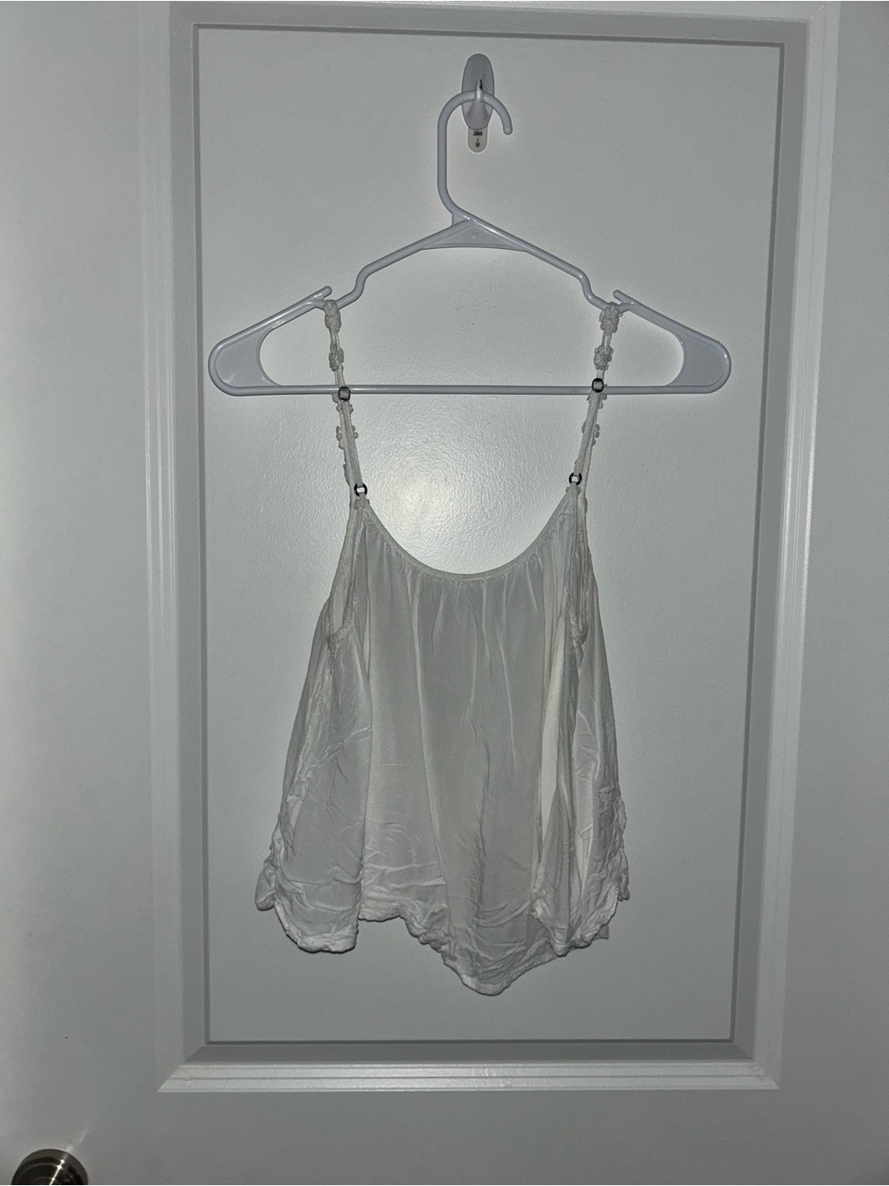 Women's White Spaghetti Strap Cami Top